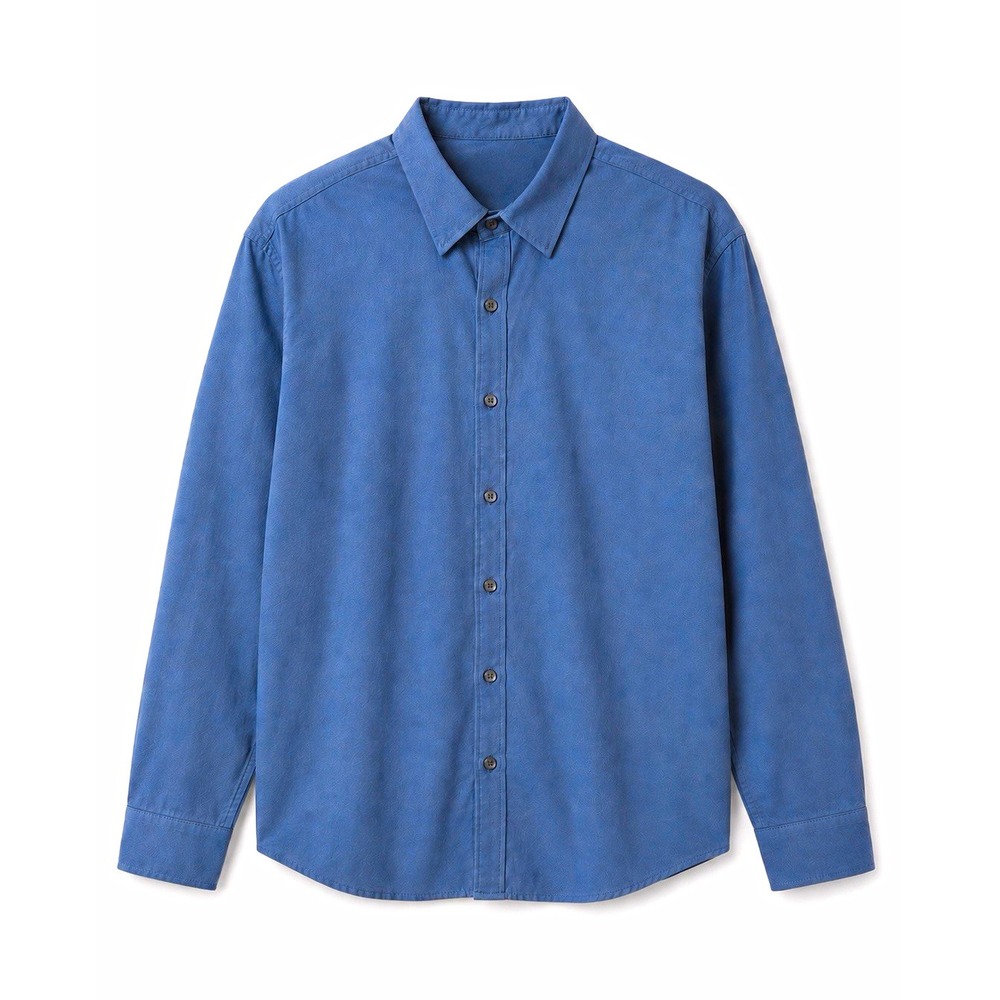 Paul Jones Mens Regular Blue Long Sleeve Point Collar Button-Up Shirt‎ Medium